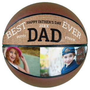 Ballon De Basket Best Papa Ever Fête des pères 2 Photo Collage Ru