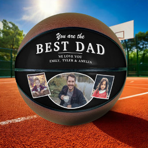 Ballon De Basket Black Best Papa père 3 Photo Collage 
