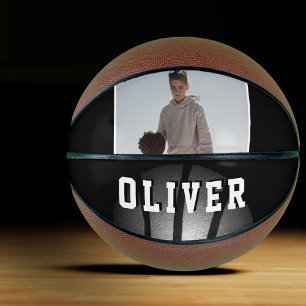 Ballon De Basket Black Silver Metallic Ball Nom Photo
