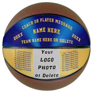 Ballon De Basket Bleu et or, les meilleurs cadeaux pour les entraî