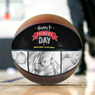 Ballon De Basket Bonne Fête des Pères 1ère Papa 3 Photo Bannière Ro