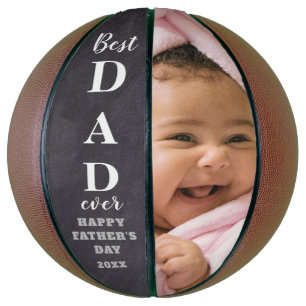 Ballon De Basket Bonne Fête des pères 2020 Meilleure photo Papa Eve