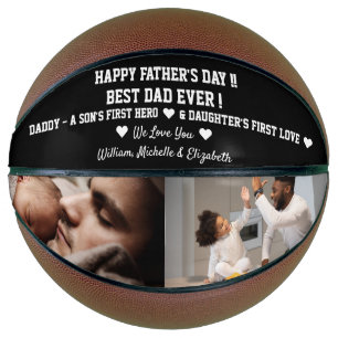 Ballon De Basket Bonne Fête des pères Meilleur Papa Jamais Photo Te