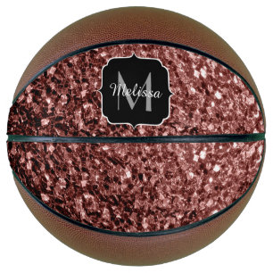 Ballon De Basket Brown rouge faux parties scintillant étincelle Nom