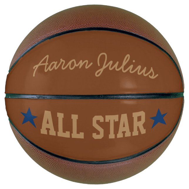 Ballon De Basket Cadeau classique personnalisé All Star Basketball (Devant)