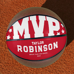 Ballon De Basket Cadeau de basketball MVP Rouge Moderne