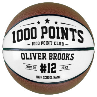 Ballon De Basket Cadeau personnalisé pour le jalon de 1000 points d
