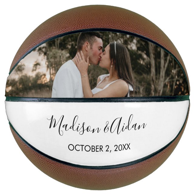 Ballon De Basket Cadeau photo Mariage personnalisé (Devant)
