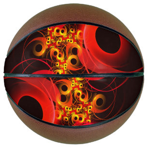 Ballon De Basket Cercles colorés Motif d'art Abstrait moderne #08