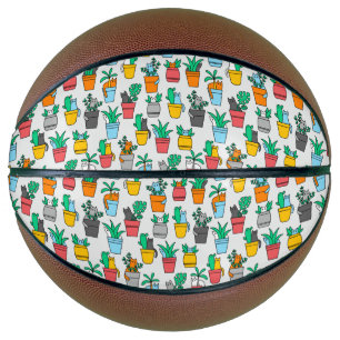 Ballon De Basket Chats dans les pots à fleurs