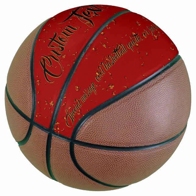 Ballon De Basket Citation de nom de superposition des étincelles ro (Incliné)