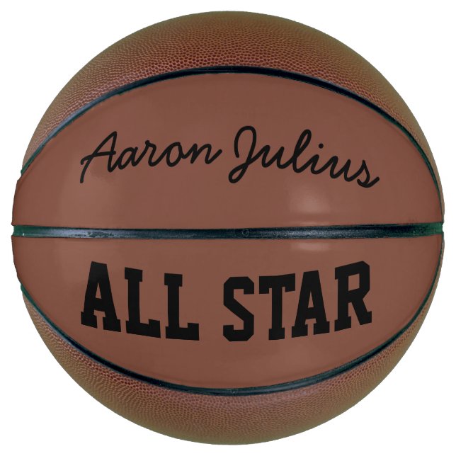 Ballon De Basket Classic Nom Personnalisé Basketball Sport Cadeau (Devant)