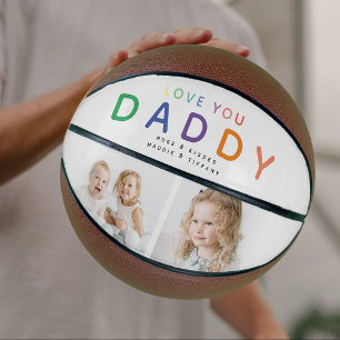 Ballon De Basket Collage photo 'JE T'AIME PAPA' Cadeau souvenir arc
