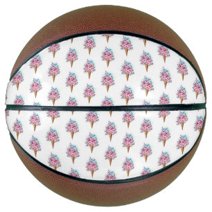 Ballon De Basket Cône rose Sakura crème glacée gaufre