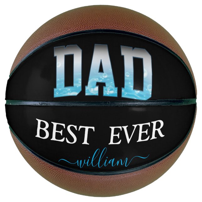 Ballon De Basket Cool Meilleure Fête des pères papa jamais (Devant)
