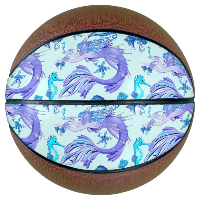 Ballon De Basket Créature de la fée mauve de sirène (Devant)