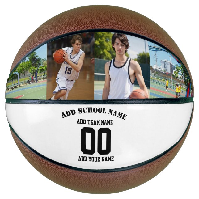 Ballon De Basket Créer Votre Propre Sport Jersey Nom Numéro Photo (Devant)