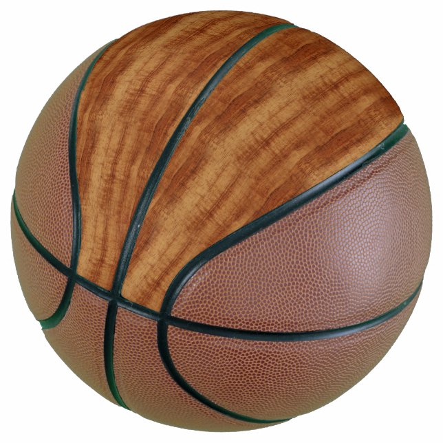Ballon De Basket Curly Koa Acacia Grain (Incliné)