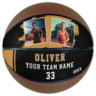 Ballon De Basket Custom Player's Name Number Team 2 Photo