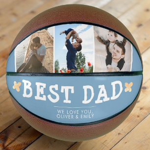 Ballon De Basket Cute Best Dad Blue 3 Photo Collage Garde
