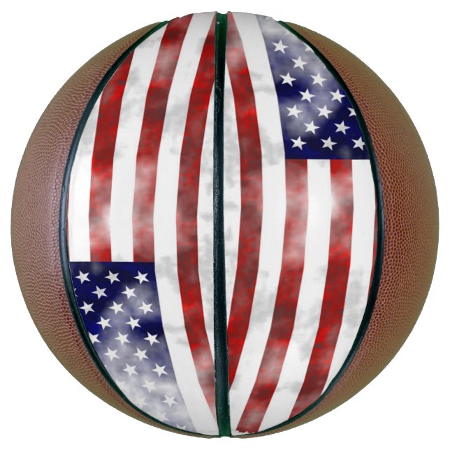 Ballon De Basket Drapeau américain Basketball complet personnalisé (Vertical)