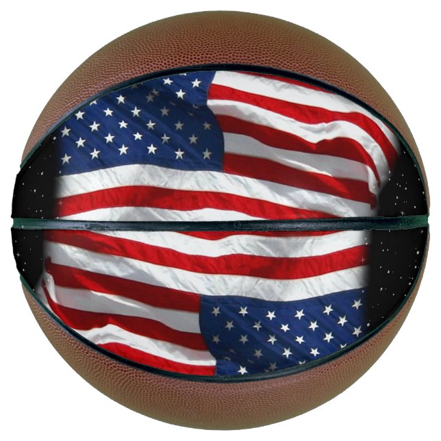 Ballon De Basket Drapeau américain patriotique États-Unis (Devant)