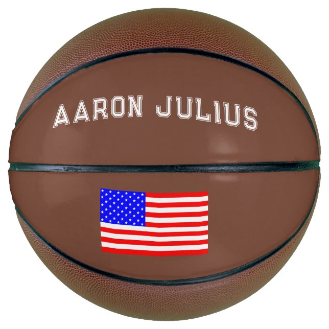 Ballon De Basket Drapeau américain personnalisé Basketball Sport ca (Devant)