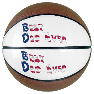 Ballon De Basket Drapeau Best Papa Ever USA