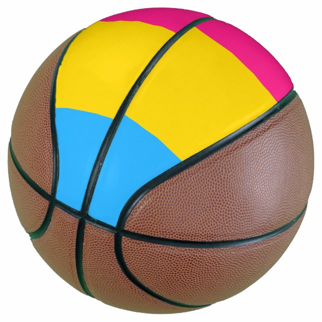 Ballon De Basket Drapeau de fierté Pansexual LGBTQ (Incliné)