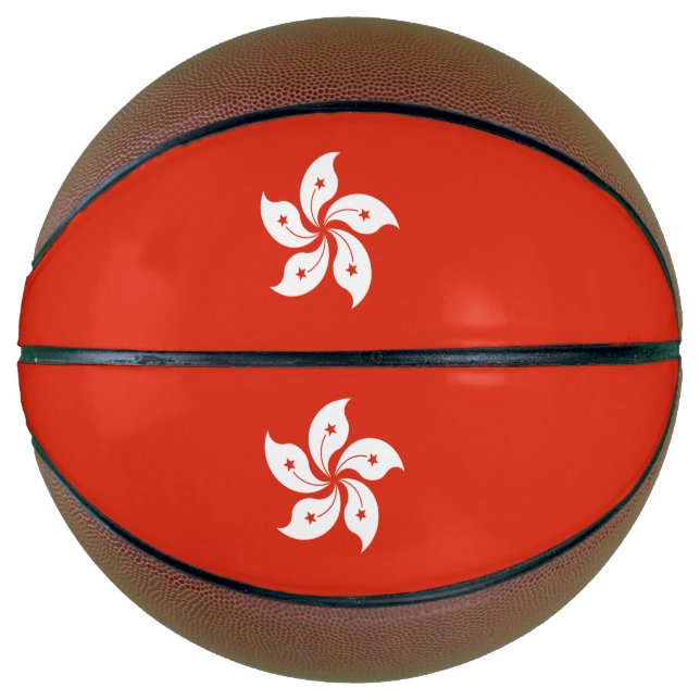 Ballon De Basket Drapeau de Hong Kong  (Devant)