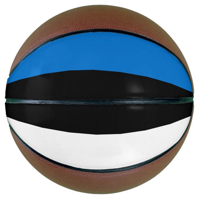 Ballon De Basket Drapeau de l'Estonie (Devant)