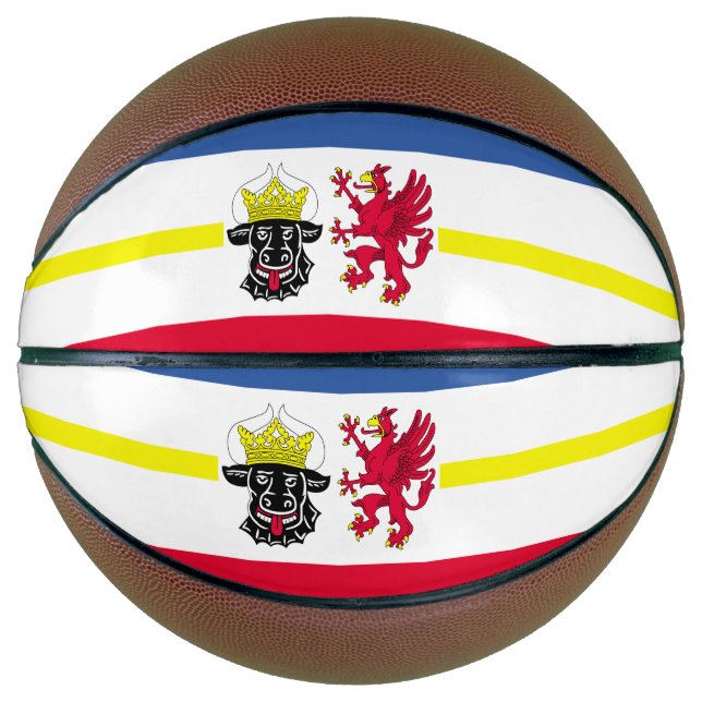 Ballon De Basket Drapeau du basket-ball Mecklenburg-Poméranie occid (Devant)