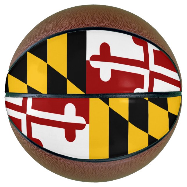 Ballon De Basket Drapeau du Maryland (Devant)