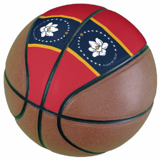 Ballon De Basket Drapeau du Mississippi - Nouveau Drapeau de Magnol