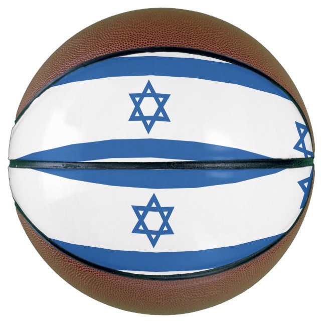 Ballon De Basket Drapeau Israël (Devant)