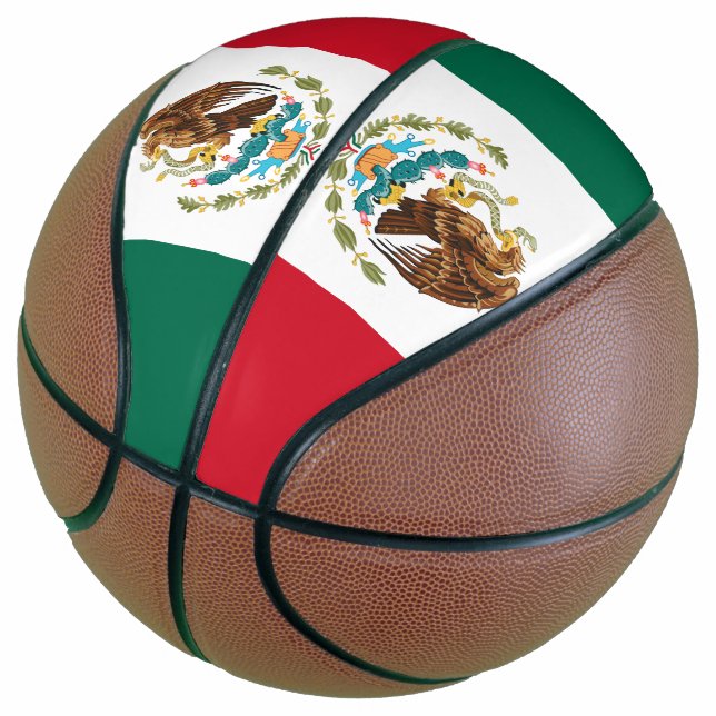 Ballon De Basket Drapeau mexicain - Drapeau mexicain (Incliné)