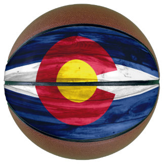Ballon De Basket Drapeau Wood Colorado de basket