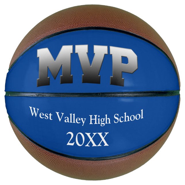 Ballon De Basket Équipe bleue MVP (Devant)