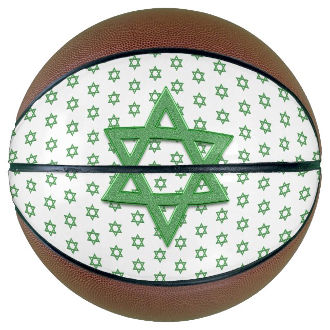Ballon De Basket Étoile verte de David sans marin (Devant)