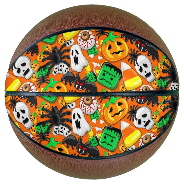 Ballon De Basket Fête des Candies Éffrayantes d'Halloween (Devant)