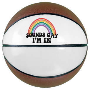 Ballon De Basket Fierté gay LGBT Arc-en-ciel Sons Gay Je suis dedan