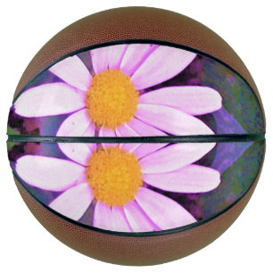 Ballon De Basket Fleur de marguerite rose