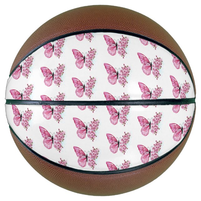 Ballon De Basket Flower Butterfly with Pink Sakura (Devant)
