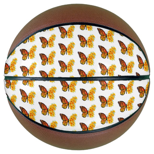 Ballon De Basket Flower Butterfly with Yellow California Poppy (Devant)