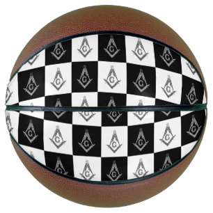 Ballon De Basket Freemason À damiers Motif