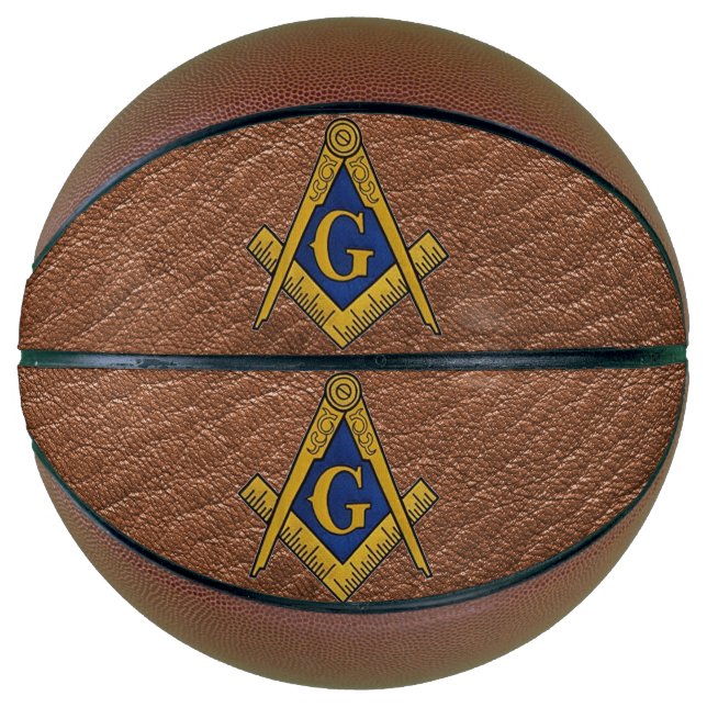 Ballon De Basket Freemasons maçonniques Carré et boussole (Devant)