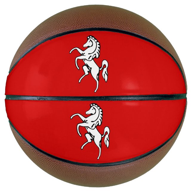 Ballon De Basket Fullsize Basketball with Flag of Kent County (Devant)