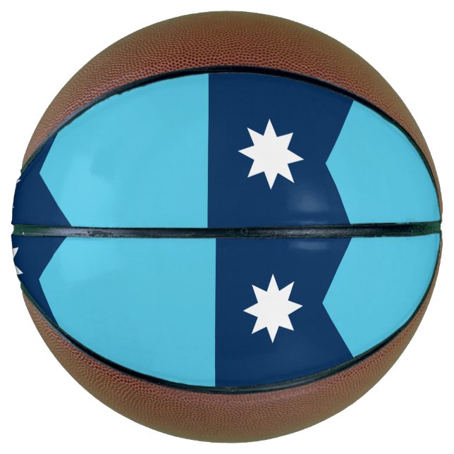 Ballon De Basket Fullsize Basketball with Flag of Minnesota, USA (Devant)