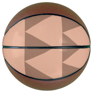 Ballon De Basket Grand Triangles géométriques Mocha Mousse Dusty ro