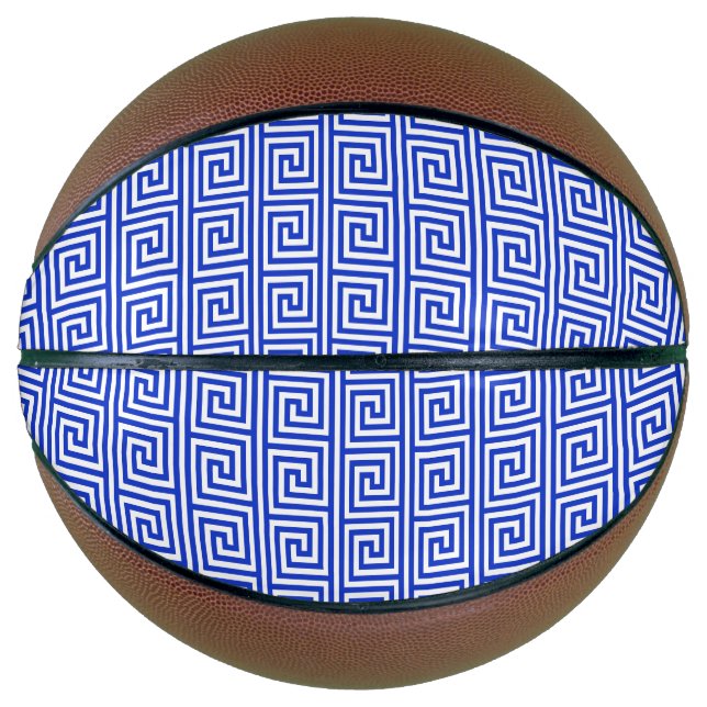Ballon De Basket Grec Meander Carré Motif (Devant)